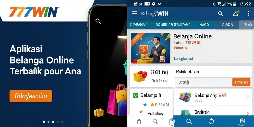 Antarmuka aplikasi 777WIN yang menarik untuk Belanja Online.