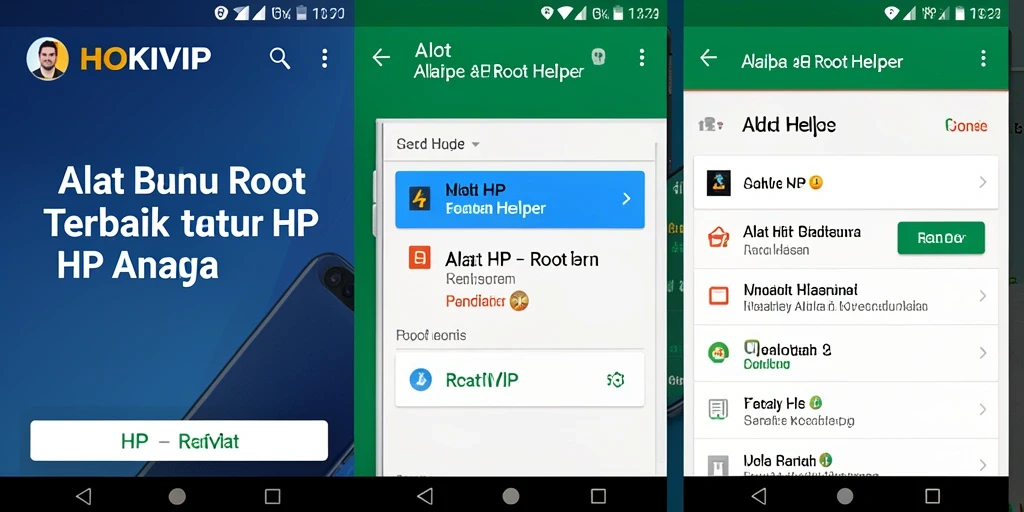 Tampilan antarmuka HOKIVIP yang intuitif untuk proses rooting.