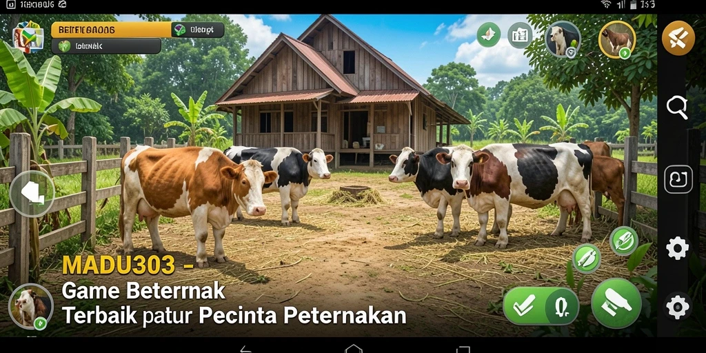 Screenshot menampilkan antarmuka permainan Beternak yang menarik.