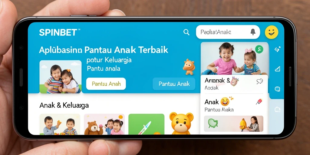 Antarmuka SPINBET menunjukkan fitur Pantau Anak yang lengkap.